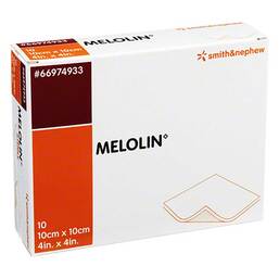 Abbildung: Melolin 10x10cm Wundauflagen Verband, 10 St PZN 03170748