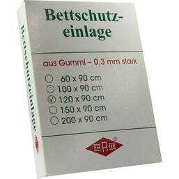 Abbildung: Betteinlage 120x90cm weiß Gummiplatte 0,3 mm 1 St PZN 03173853