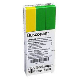 Abbildung: Buscopan Dragees Emra-Med 20 St, Überzogene Tabletten PZN 03176975