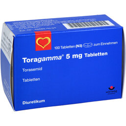 Abbildung: Toragamma 5 mg Tabletten 100 St, Tabletten PZN 03180178