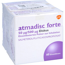 Abbildung: Atmadisc forte 50 µg / 500 3X60 St, Inhalationspulver PZN 03180830