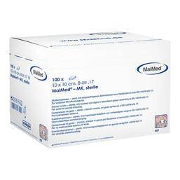 Abbildung: Maimed Mullkompresse steril 10x10cm 8fach 20X5 St, Kompressen PZN 03181367