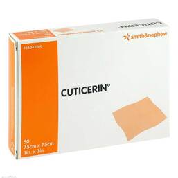 Abbildung: Cuticerin 7,5x7,5cm Gaze mit S 50 St, Kompressen PZN 03182384