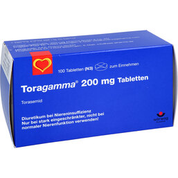 Abbildung: Toragamma 200 mg Tabletten 100 St, Tabletten PZN 03182467