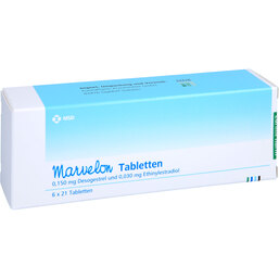 Abbildung: Marvelon Tabletten 6X21 St, Tabletten PZN 03183314