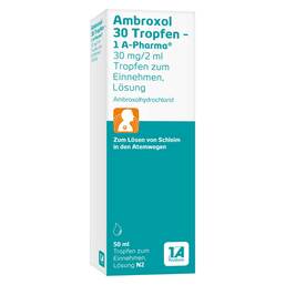 Abbildung: Ambroxol 30 Tropfen 1A Pharma Lösung, 50 ml PZN 03202000