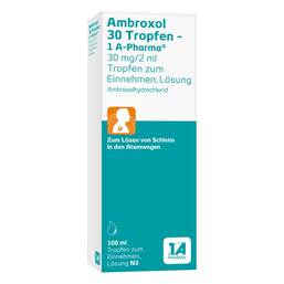 Abbildung: Ambroxol 30 Tropfen 1A Pharma Lösung, 100 ml PZN 03202135