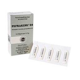 Abbildung: Pefrakehl Suppositorien D 3 10 St, Suppositorien PZN 03206995
