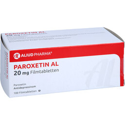 Abbildung: Paroxetin AL 20 mg Filmtabletten 100 St, Filmtabletten PZN 03210407