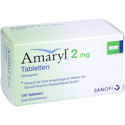 Abbildung: Amaryl 2 mg Tabletten 120 St, Tabletten PZN 03215310