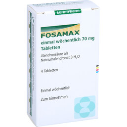 Abbildung: Fosamax 70 mg 1 x wöchentlich Tabletten 4 St, Tabletten PZN 03221368