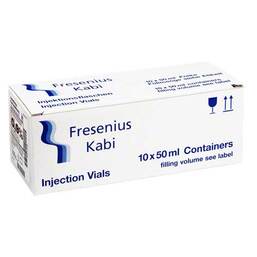 Abbildung: Kochsalzlösung 0,9% Freka-Fl.Fresenius Injektionslösung, 10X50 ml PZN 03236358