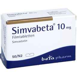 Abbildung: Simvabeta 10 mg Filmtabletten 50 St, Filmtabletten PZN 03241106
