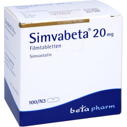 Abbildung: Simvabeta 20 mg Filmtabletten 100 St, Filmtabletten PZN 03241141