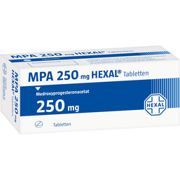 Abbildung: MPA 250 Hexal Tabletten 20 St, Tabletten PZN 03255835