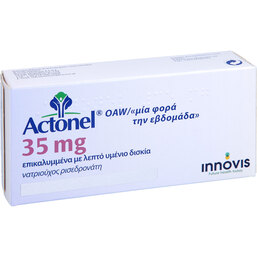 Abbildung: Actonel 35 mg einmal wöchentlich Filmtabletten 12 St, Filmtabletten PZN 03258302