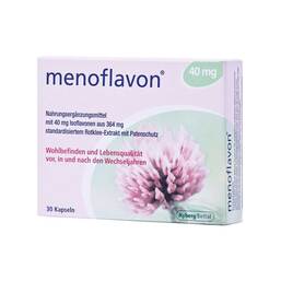 Abbildung: Menoflavon 40 mg Kapseln Kapseln, 30 St PZN 03263875