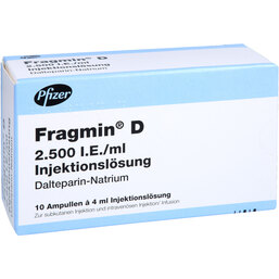 Abbildung: Fragmin D Ampullen 10X4 ml, Injektionslösung PZN 03285285
