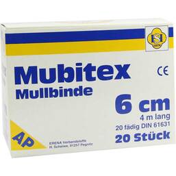 Abbildung: Mubitex Mullbinden 6cm ohne Binden, 20 St PZN 03289432