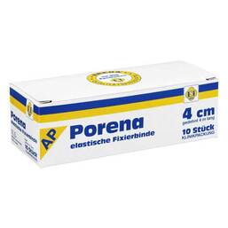 Abbildung: Porena elastische Mullbinde binde 4cm ohne Cello weiß Binden, 10 St PZN 03289604