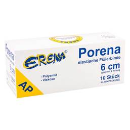 Abbildung: Porena elastische Mullbinde binde 6cm ohne Cello weiß Binden, 10 St PZN 03289610