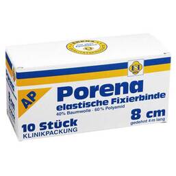 Abbildung: Porena elastische Mullbinde binde 8cm ohne Cello weiß Binden, 10 St PZN 03289627