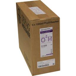 Abbildung: Aqua Bidest Plastik 6X1000 ml, Infusionslösung PZN 03291883 