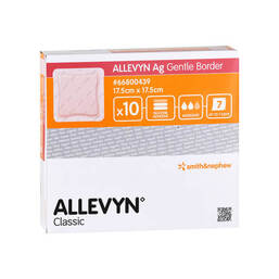 Abbildung: Allevyn Ag Gentle Border 17,5x17,5 cm Verband 10 St, Verband PZN 03296202