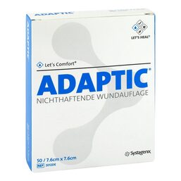 Abbildung: Adaptic 7,6x7,6cm feuchte Wundauflage 50 St PZN 03302049