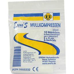Abbildung: Erena Steril Mullkompresse 5x5cm 5X2 St PZN 03305332