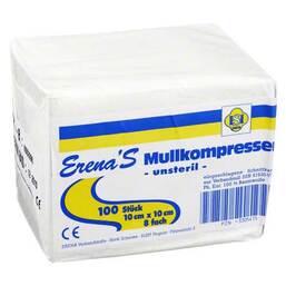 Abbildung: Erena Unsteril Mullkompresse 10x Kompressen, 100 St PZN 03305415