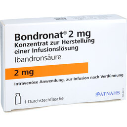 Abbildung: Bondronat 2 mg Infusionslösungskonzentrat 1 St, Infusionslösungskonzentrat PZN 03321176