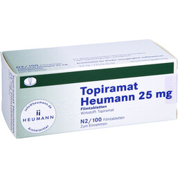 Abbildung: Topiramat Heumann 25 mg Filmtabletten 100 St, Filmtabletten PZN 03327463