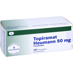 Abbildung: Topiramat Heumann 50 mg Filmtabletten 100 St, Filmtabletten PZN 03327664