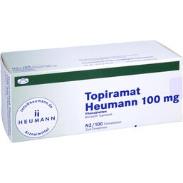 Abbildung: Topiramat Heumann 100 mg Filmtabletten 100 St, Filmtabletten PZN 03327865