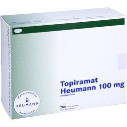 Abbildung: Topiramat Heumann 100 mg Filmtabletten 200 St, Filmtabletten PZN 03327894