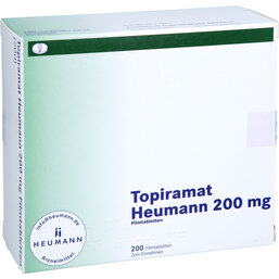 Abbildung: Topiramat Heumann 200 mg Filmtabletten 200 St, Filmtabletten PZN 03327919