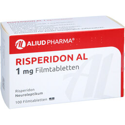 Abbildung: Risperidon AL 1 mg Filmtabletten 100 St, Filmtabletten PZN 03331306