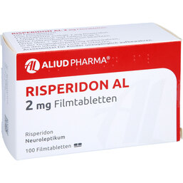 Abbildung: Risperidon AL 2 mg Filmtabletten 100 St, Filmtabletten PZN 03331341