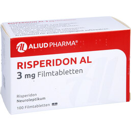 Abbildung: Risperidon AL 3 mg Filmtabletten 100 St, Filmtabletten PZN 03331370