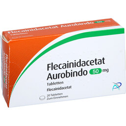 Abbildung: Flecainidacetat Aurobindo 50 mg Tabletten 20 St, Tabletten PZN 03335899