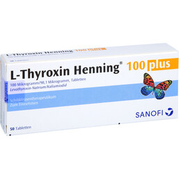 Abbildung: L-Thyroxin 100 Henning Plus Tabletten 50 St, Tabletten PZN 03343700
