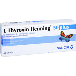 Abbildung: L-Thyroxin 50 Henning Plus Tabletten 100 St, Tabletten PZN 03343752