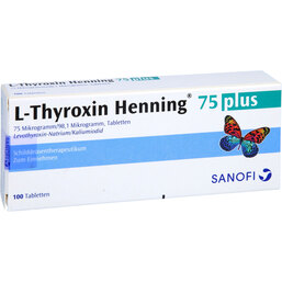 Abbildung: L-Thyroxin 75 Henning Plus Tabletten 100 St, Tabletten PZN 03343781