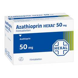 Abbildung: Azathioprin Hexal 50 mg Filmtabletten 50 St, Filmtabletten PZN 03363909