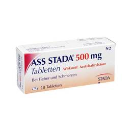 Abbildung: ASS STADA 500 mg Tabletten Tabletten, 10 St PZN 03366167