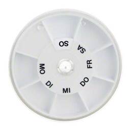 Abbildung: Tablettenspender Icron 7 Fäch.transparent Deck.rund 1 St PZN 03377254