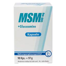 Abbildung: MSM 500 mg + Glucosamine Kapseln Kapseln, 90 St PZN 03383711