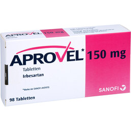 Abbildung: Aprovel 150 mg Tabletten 98 St, Tabletten PZN 03387117