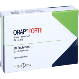 Abbildung: Orap forte 4 mg Tabletten 50 St, Tabletten PZN 03387494